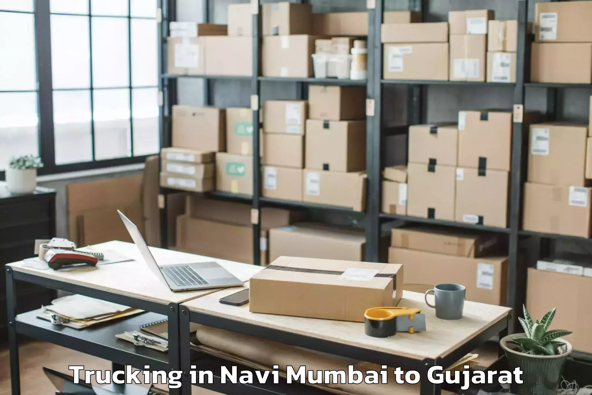 Professional Navi Mumbai to Mehsana Trucking